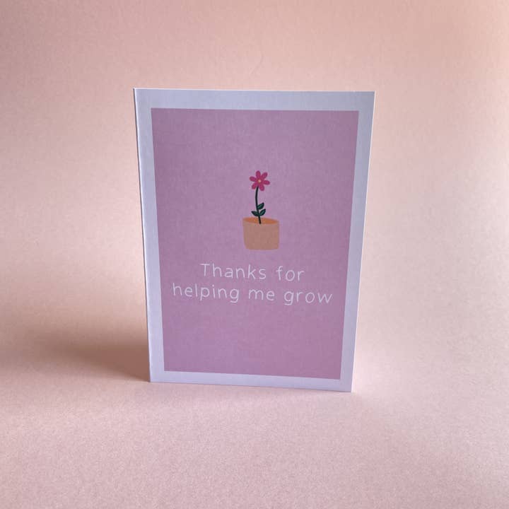 Leave My Mark Designs - Vente Cartes de remerciements - Carte de vœux « Merci de m'avoir aidée à grandir »2