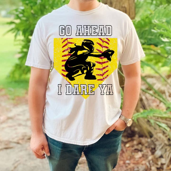 Go Ahead I Dare Ya Softball for wholesale by MidWest Tees