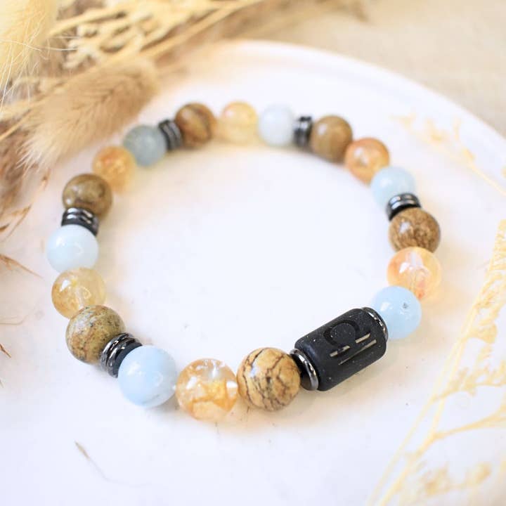 Herenarmband sterrenbeeld Weegschaal voor wholesale door Minéralissime