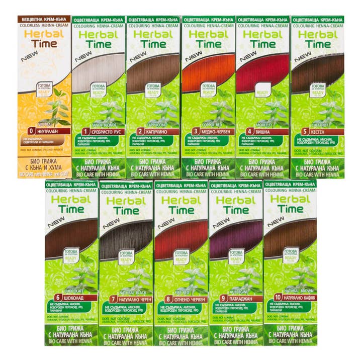 Mister33 Womencare - Venta al por mayor Coloración para el pelo - HERBAL TIME Natural Brown #10 - Crema de henna natural