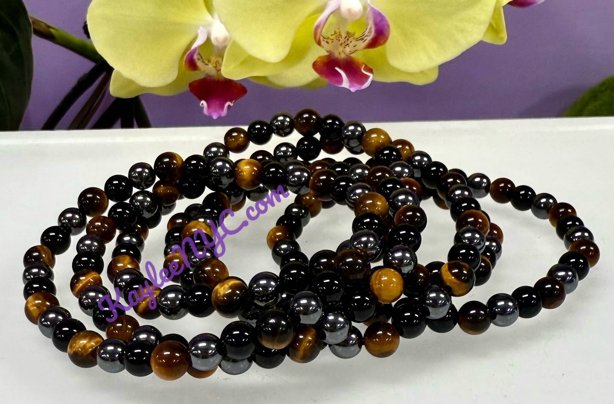 KayleeNYC – Engroshandel Perlearmbånd – 7,5" Beskyttelse 6mm Krystalarmbånd3