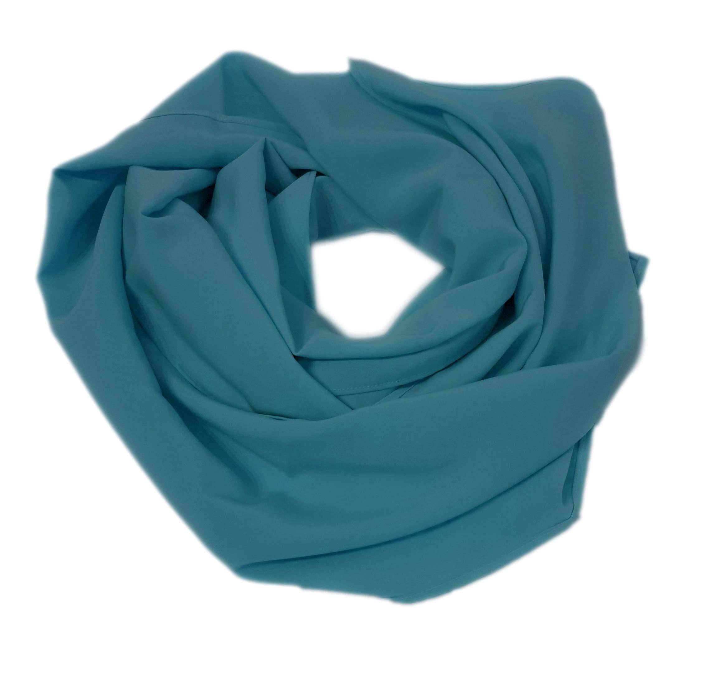 BRANDELIA - Wholesale Scarf - Women's - Crepe Silk Shawl · Emerald (50x150cm)1