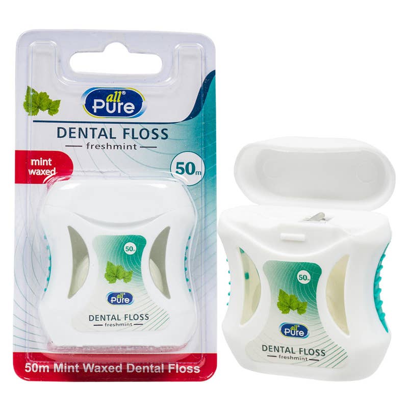 Deluxe Import Trading - Wholesale Floss - Waxed Dental Floss - Mint - 50m0