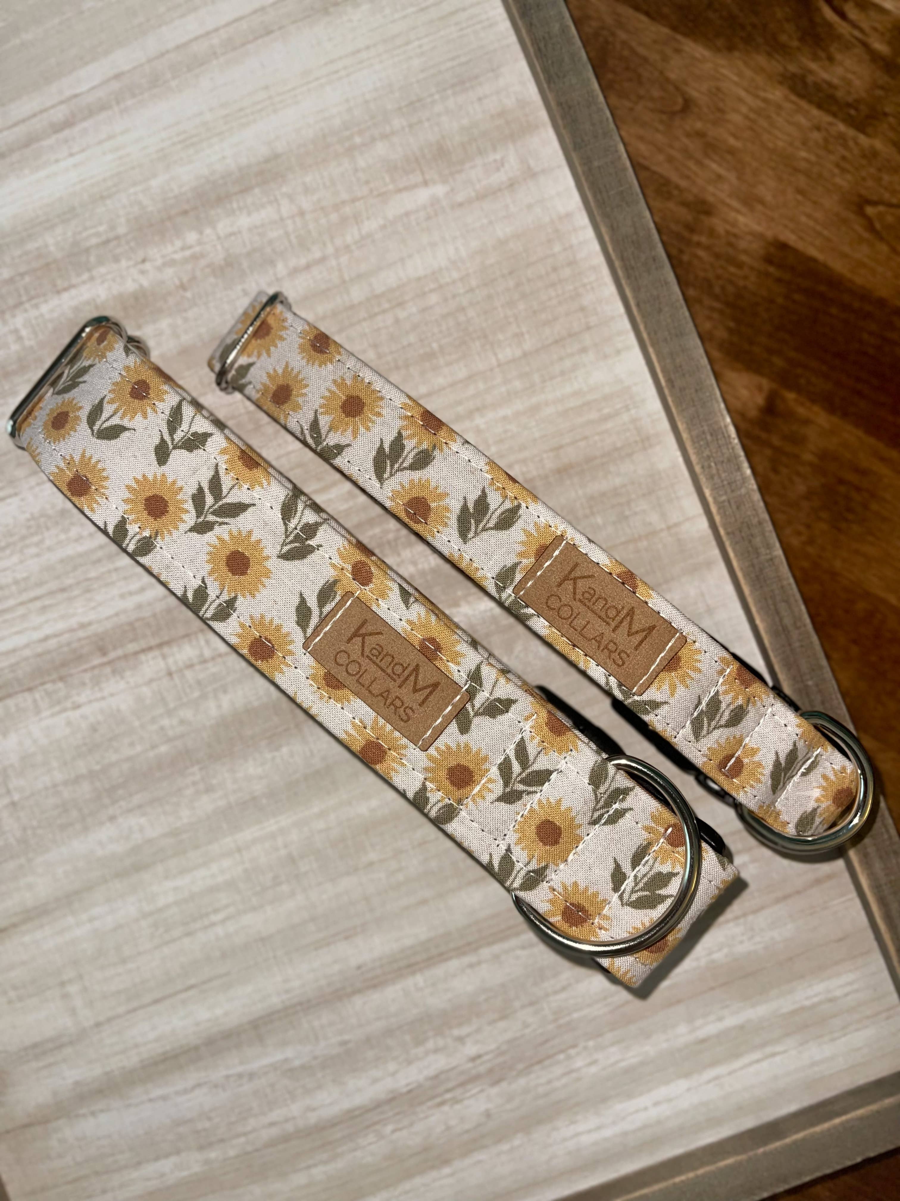 K and M Collars - Wholesale Pet Collar - Dog - Sunflower Fields Dog Collar, Fall, Halloween,K and M Collars4