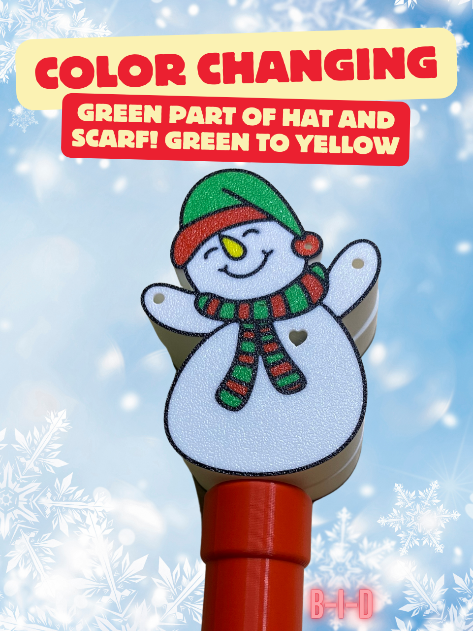 BID Designs - Wholesale Bath Bomb/Fizz - Snowman Bath Bomb Wand with Color Changing Scarf/Hat0