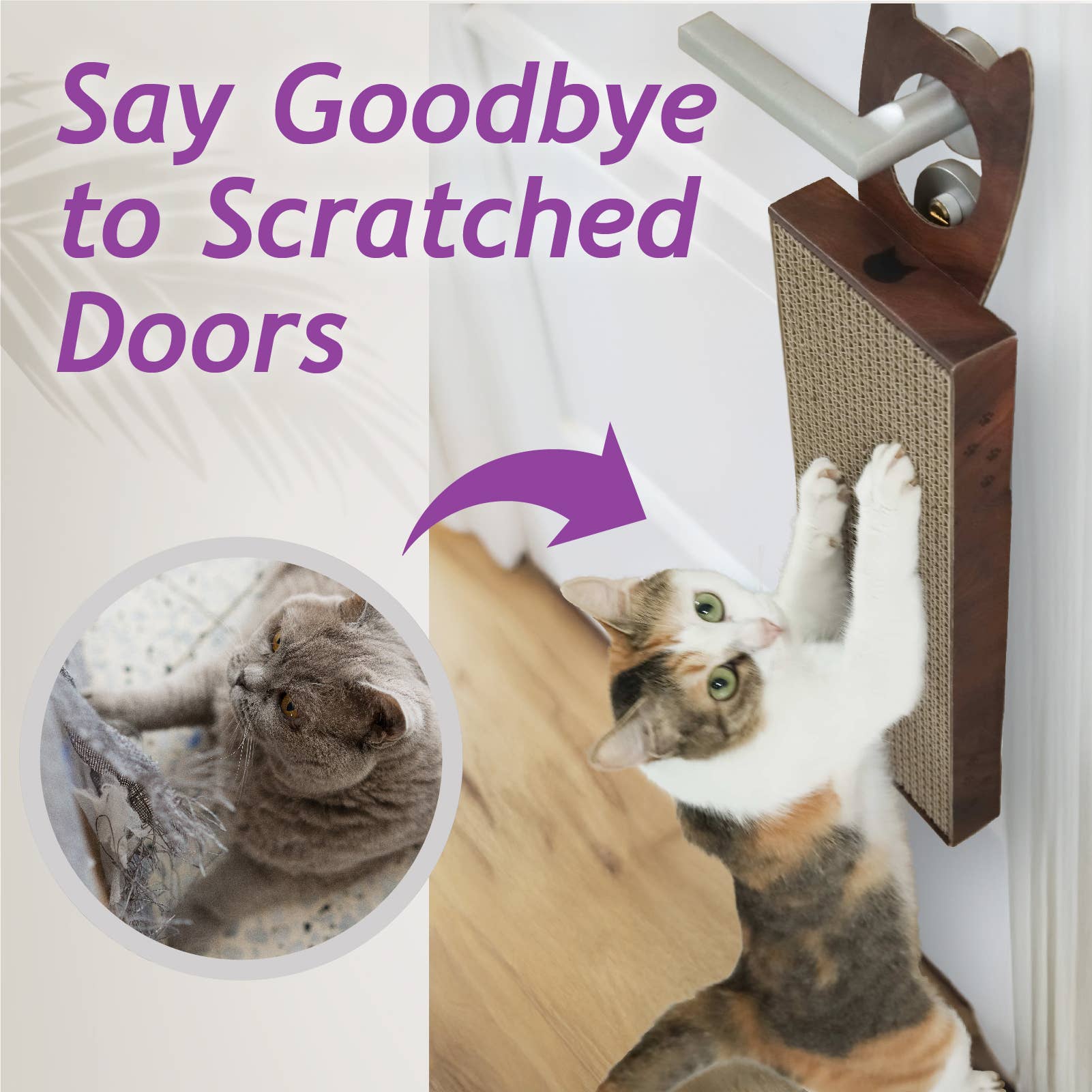 MOON-X USA, INC. - Wholesale Pet Scratcher - Cat - Hang & Scratch Doorknob Scratcher (Dark cherry) 3