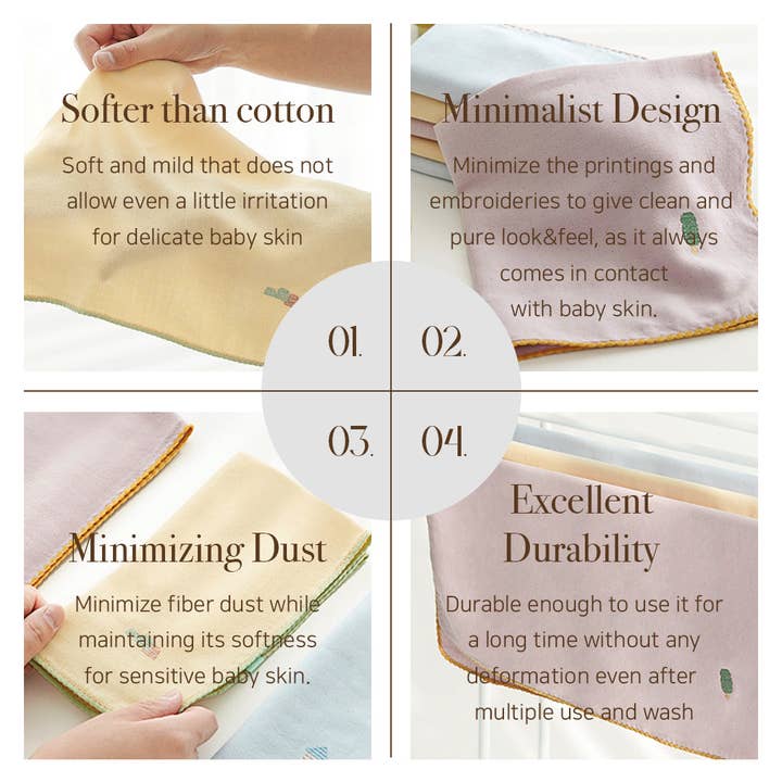 onzenna (Grosmimi and Cha&Mom) - Wholesale Bandana Bib - BambooBebe Signature High Density Hankie6