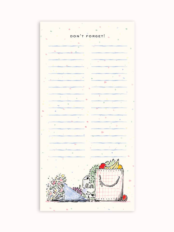 Groceries Illustrated Shopping List for wholesale by Sarah Writes In Ink