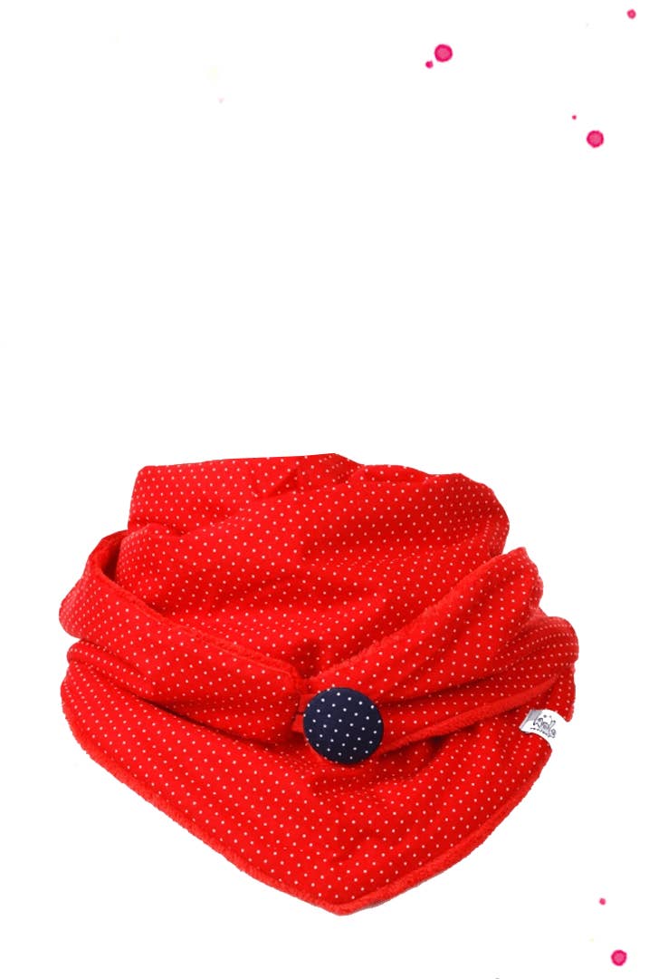 Triangle scarf | mini polka | red for wholesale by Wishproject