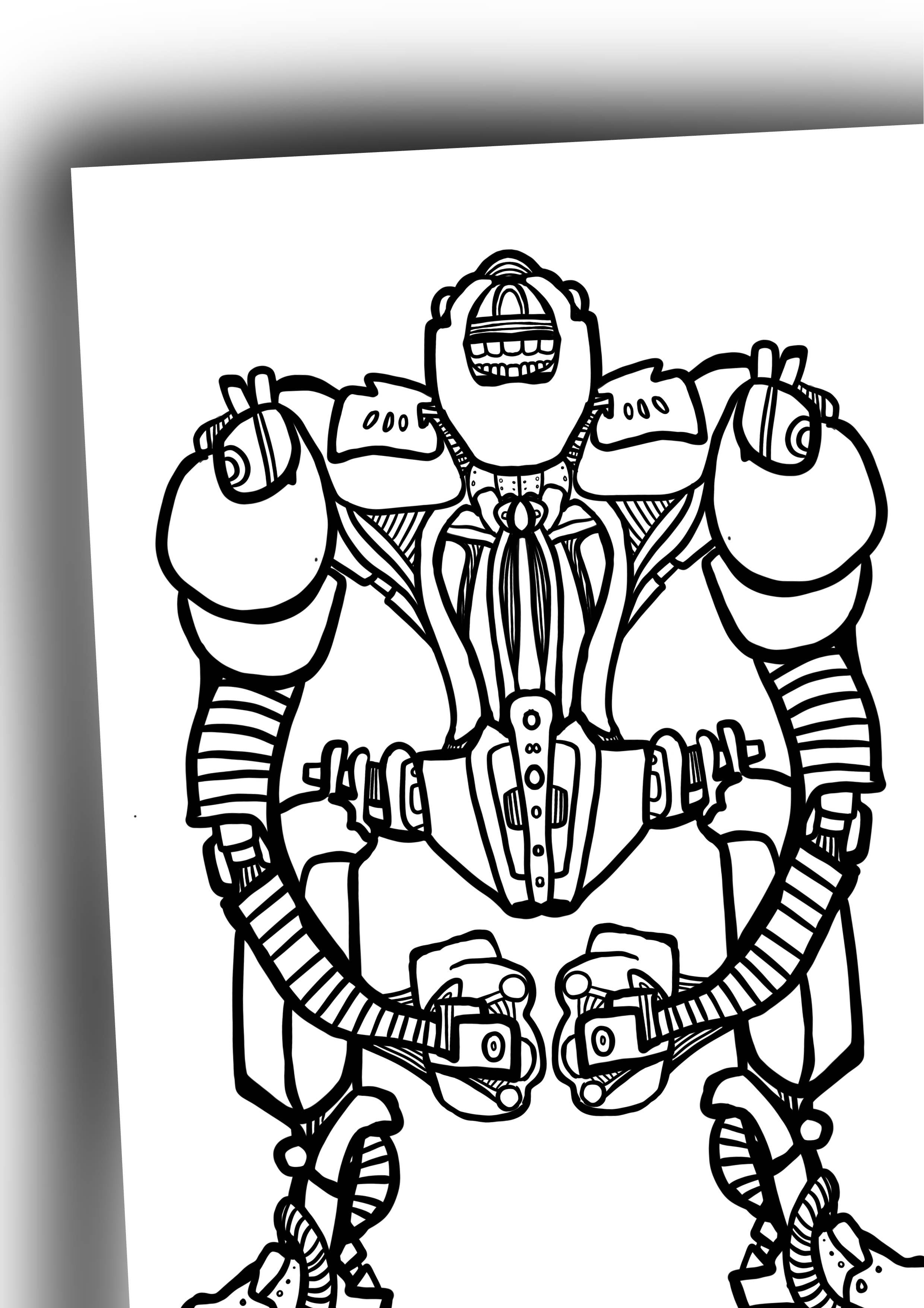 Dixon Does Doodles – wholesale Colouring and activity book – kids and baby – Robots! Colouring Book 1