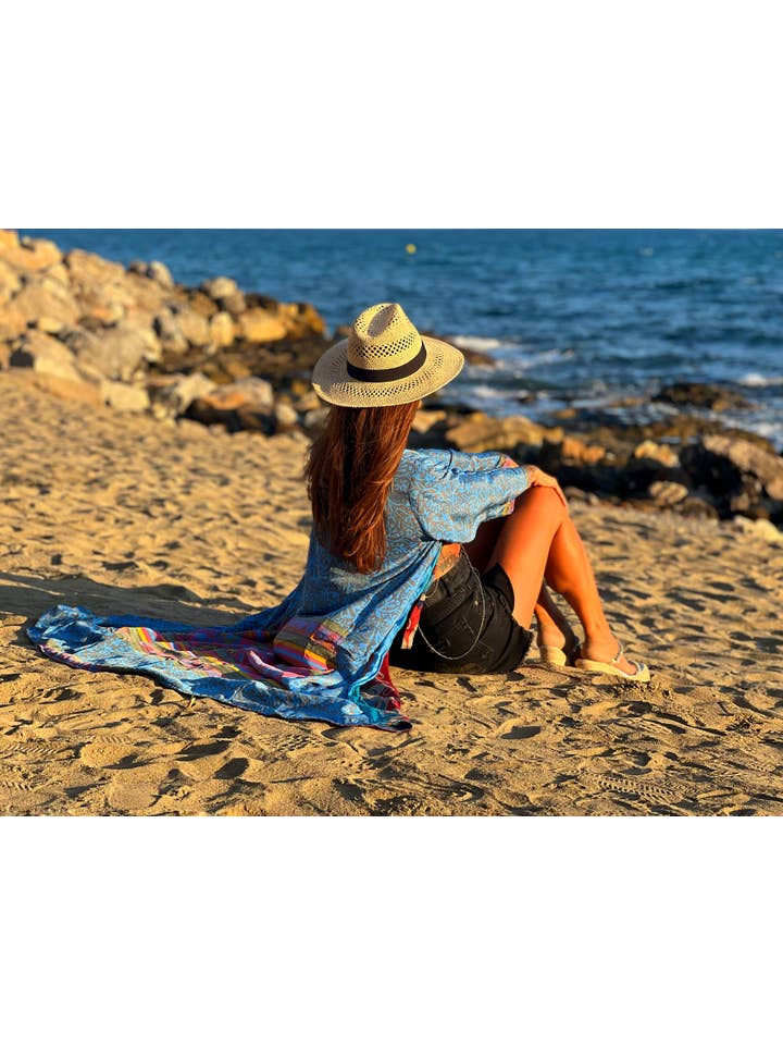 Kinomy – wholesale Kimono – Women's – Varied reversible long kimonos (118 cm) Pack 20, boho.