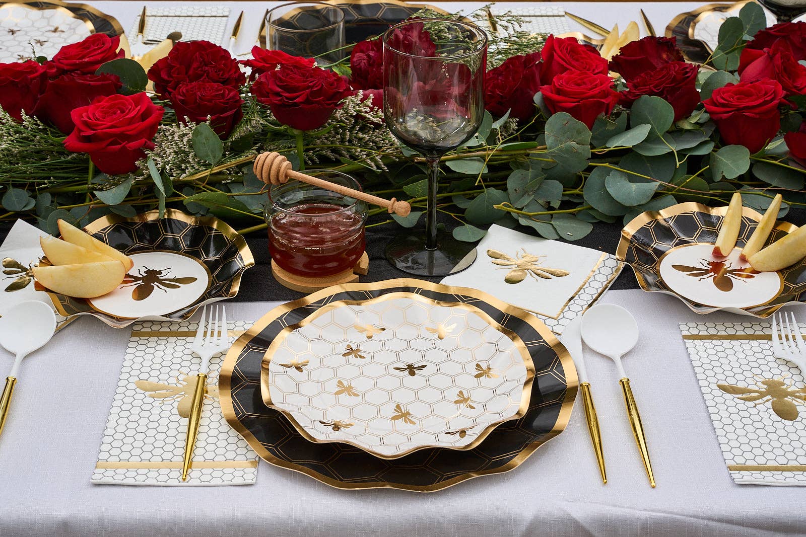 Sophistiplate - Wholesale Disposable Plate - Honeybee Wavy Paper Appetizer/Dessert Bowl/8pk7