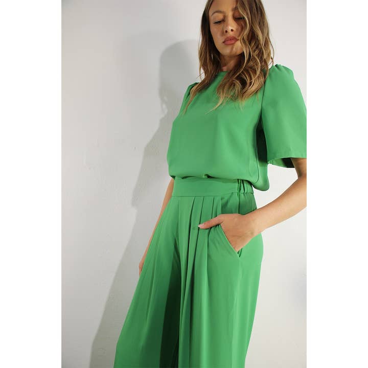 Top and Pants Set - Green Color for wholesale on Faire