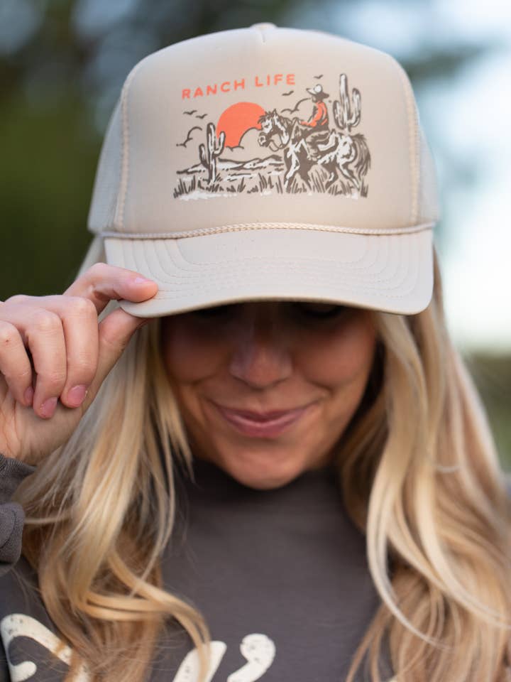 Ranch Life Trucker Hat for wholesale by SOUTHERN FRIED DESIGN BARN