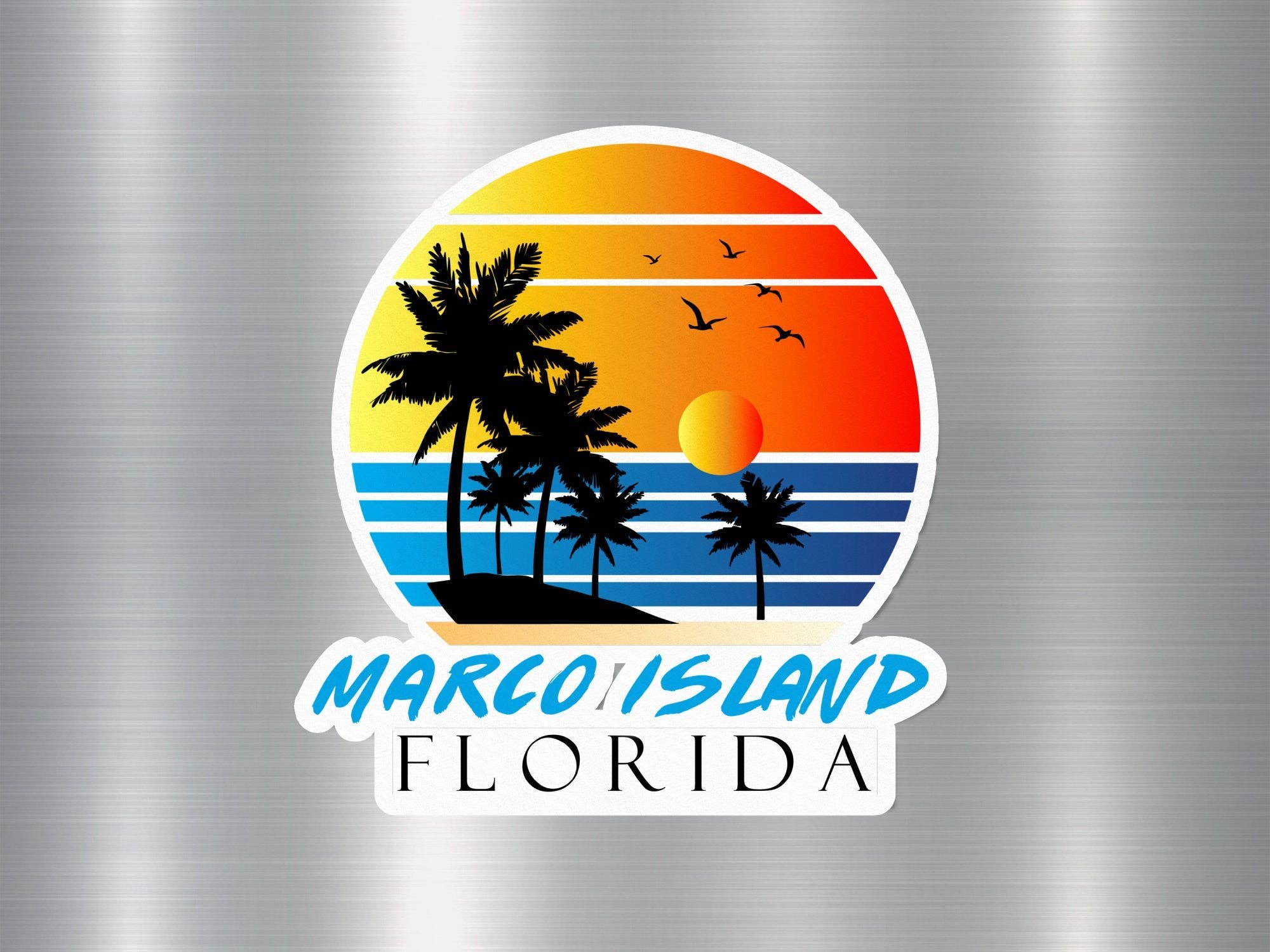 GraffMerch.com – Großhandel Aufkleber – Marco Island Florida-Sonnenuntergang-Aufkleber