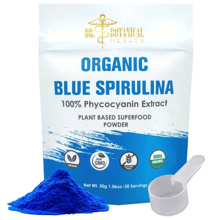 Blue Spirulina Powder (Organic) - 30g for wholesale by Dr. Botanical Health