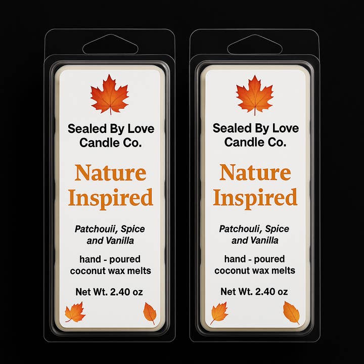 Nature Inspired Wax Melts for wholesale by Sealed By Love Candle Co.