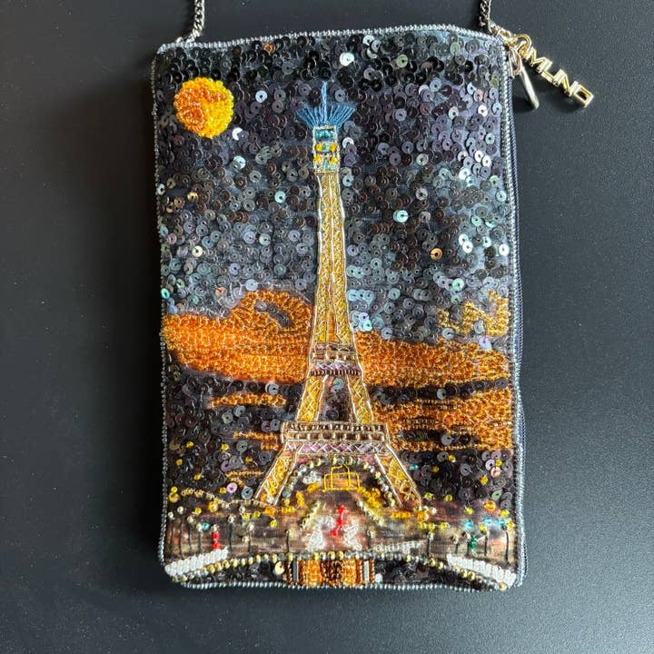 Muno - Wholesale Crossbody Bag - Women's - Paris Nights Beaded Silk Mini Bag4