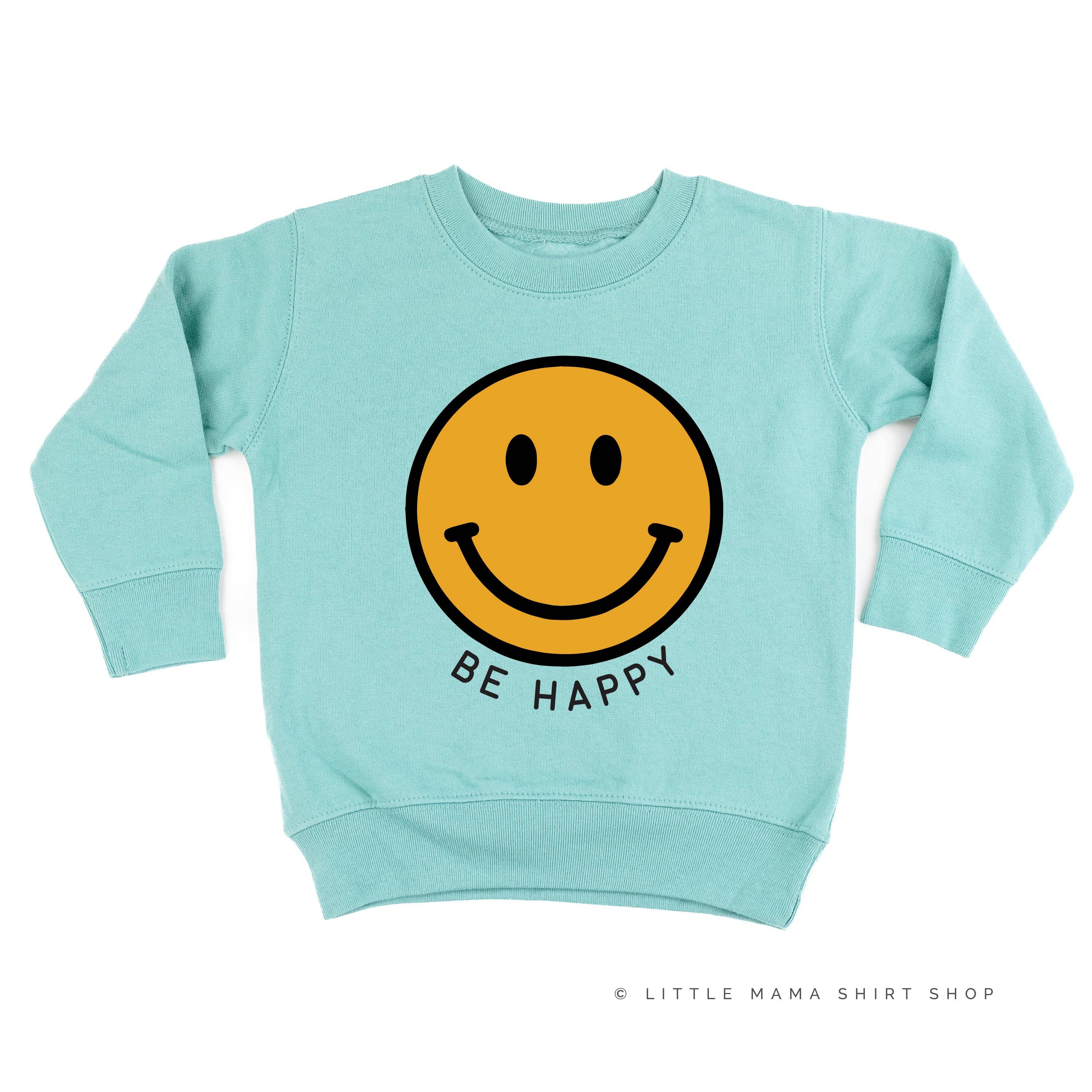 Little Mama Shirt Shop - Wholesale Sweatshirt - Kids - BE HAPPY - SMILEY FACE - Child Sweater9