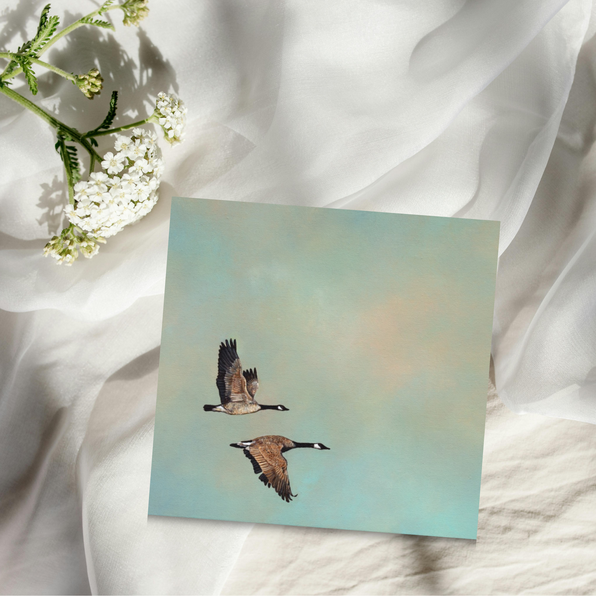 Portrait of Clouds - Wholesale Everyday Greeting Card - Canada Geese Greetings Card "Sacrosanct" - Luxury Cardstock1