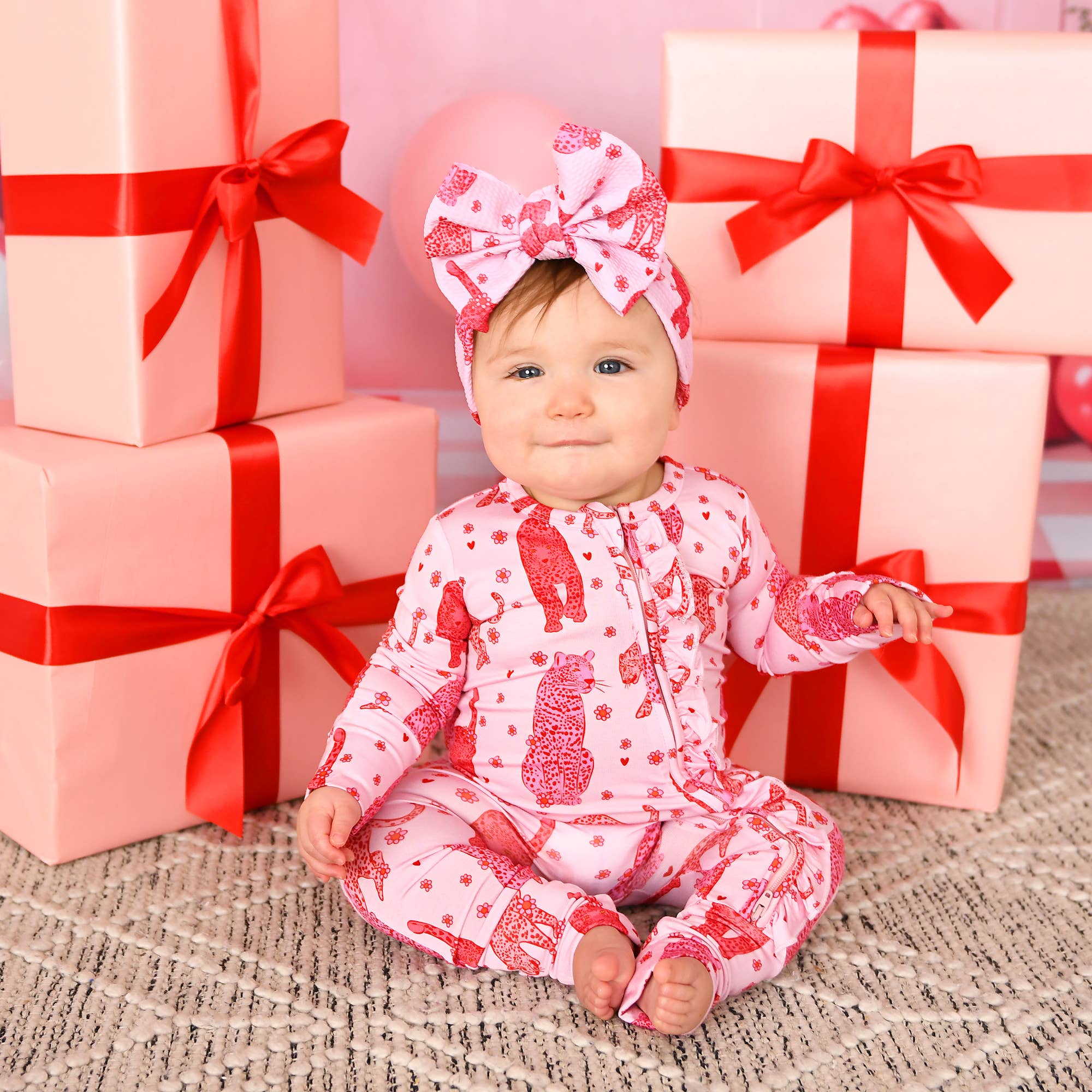 Gigi and Max – Engroshandel Romper - Baby – Cambrie RUFFLE ZIP Valentinsdag Bambus 1ST To-vejs Lynlås9