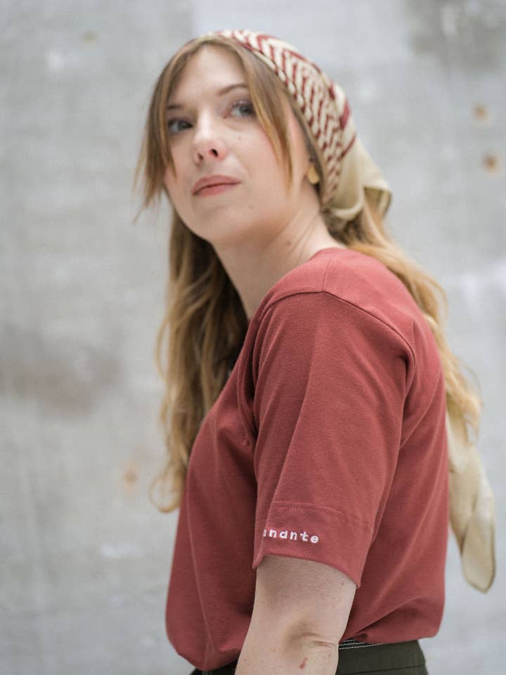 Terracotta Radiant T-shirt for wholesale by Ombrelle