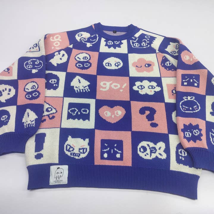 Karepango - Wholesale Knitted jumper – unisex - SHINYUU: Thick knit jacquard sweater2