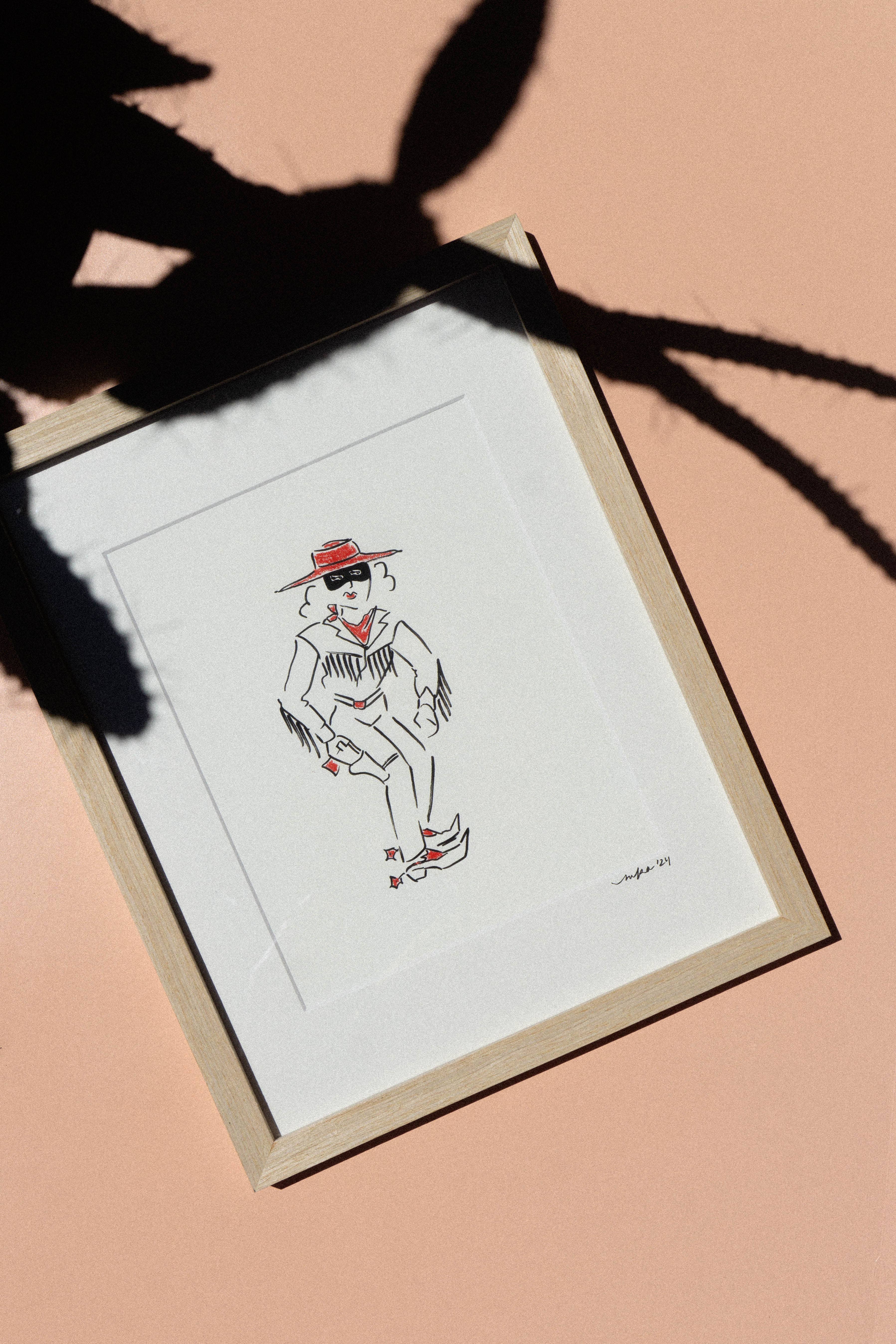 Mel K. Olrich Art - Wholesale Art Print - Western illustration, modern cowgirl wall decor, art print4