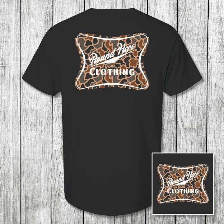 The Old North State - Wholesale Screen Printed T-Shirt - Unisex - 'Round Here Clothing Camo Life1