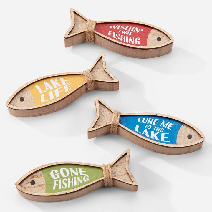 Maison - Vente Décorations de table - Blocs de poisson MDF, 4Ast