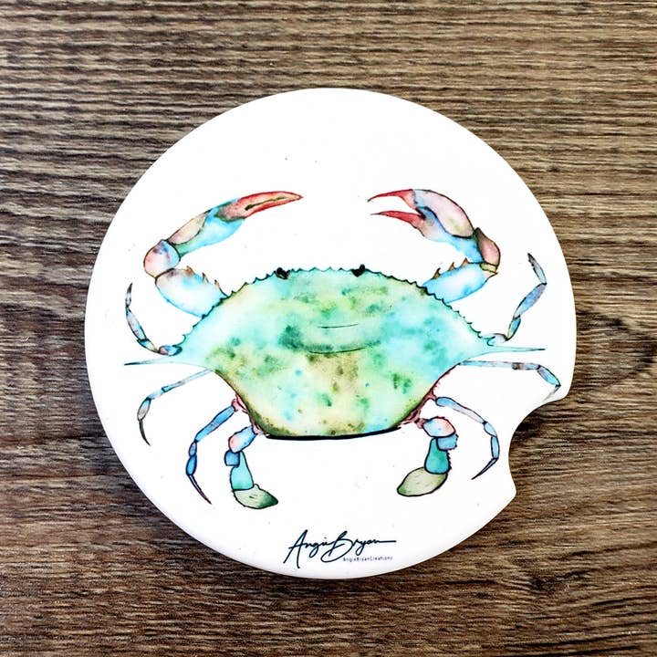 Posavasos en forma de coche Crab Sandstone para venta al por mayor de Angie Bryan Creations