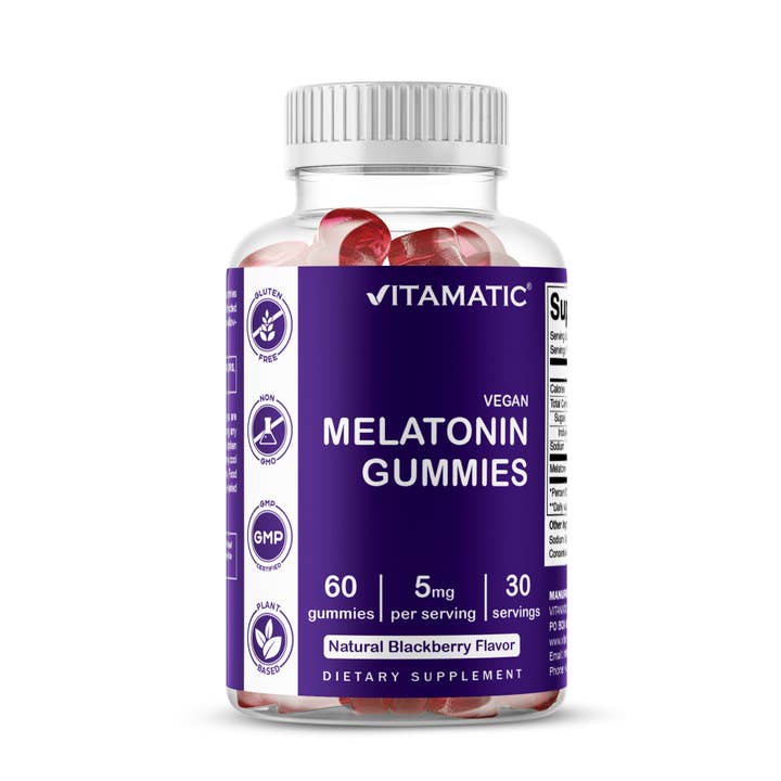 Vitamatic Melatonin 5 mg | 60 Vegan Gummies for wholesale by Vitamatic