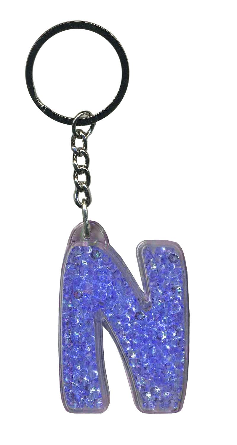 Instant Gifts International – wholesale Keychain – Women's – Itzy Glitzy Keyrings - Initial Letters30