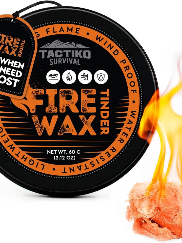 Tactiko Fire Wax-Emergency Fire Starter Tinder for wholesale by Tactiko Survival