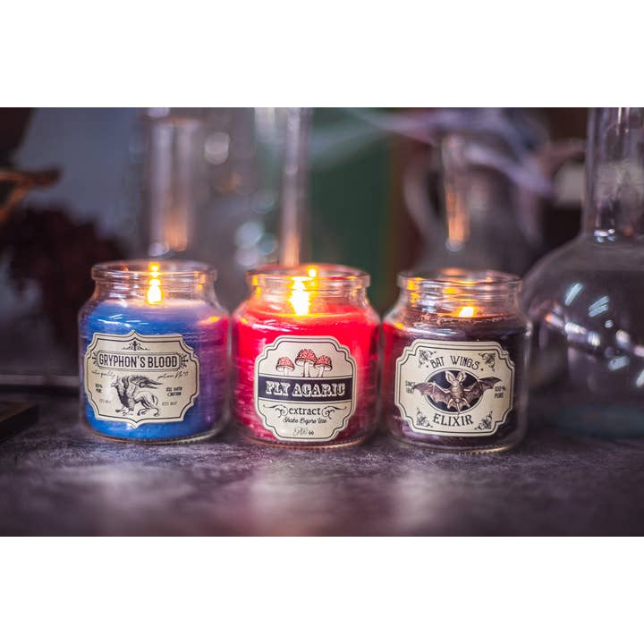 Costurero Real - Wholesale Jar/Filled Candle - Halloween Decor Potion Candle Apothecary Witch Mushrooms5
