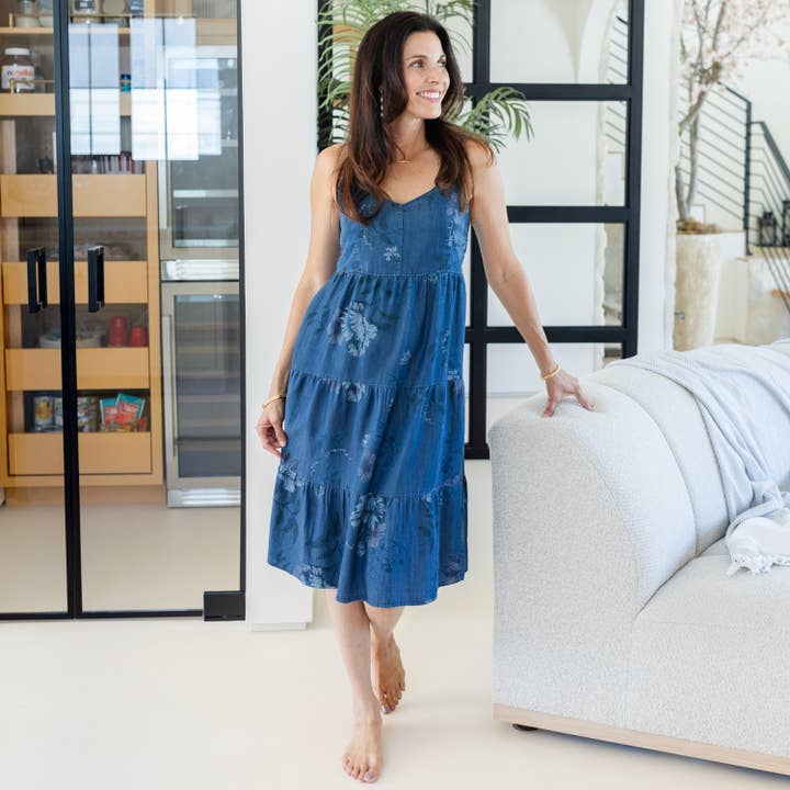 Splendid Iris Threads - Wholesale Dress - Women's - Lyocell Tiered Spaghetti Strap Dress