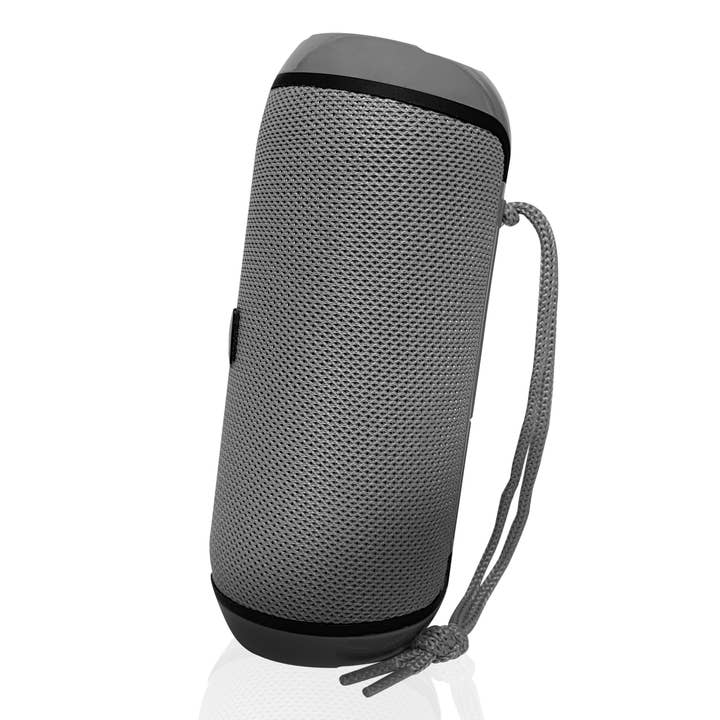 Soundbound Sonorous Grip Curved Bluetooth Wireless Speaker With Hand Strap Gray for wholesale on Faire3