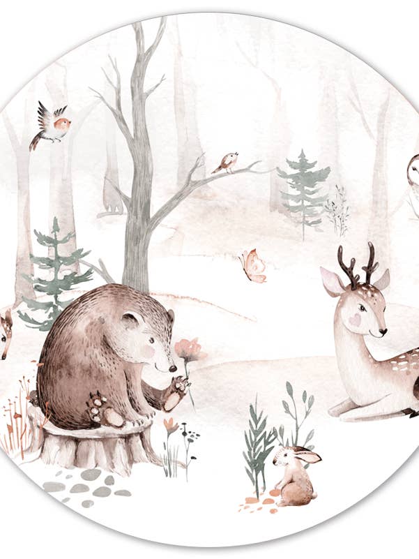 Muurcirkel kids forest friends for wholesale by Label2X B.V.