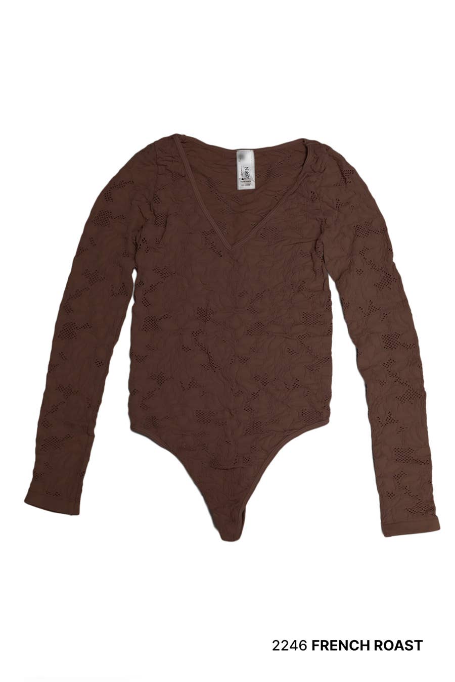 NIKIBIKI - Wholesale Bodysuit - Women's - NS8436 - Lace Textured Bodysuit3