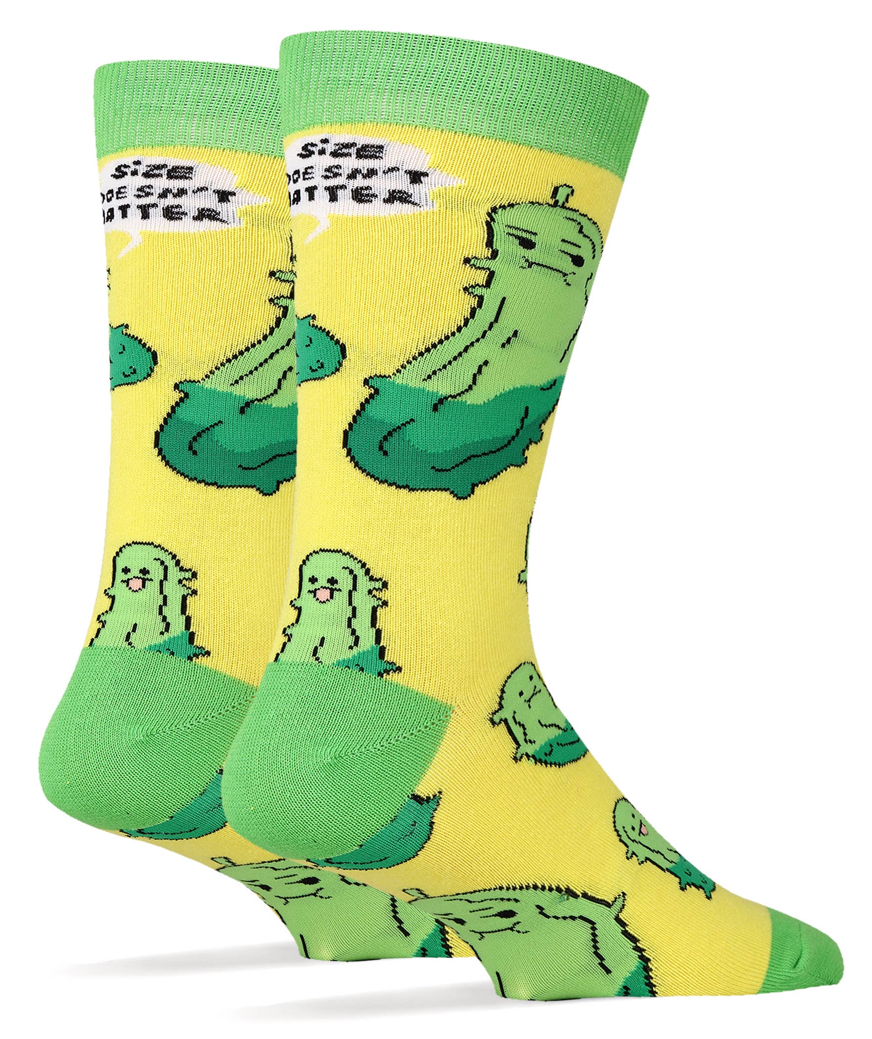 Oooh Yeah/Sock It Up/Oooh Geez Slippers - Wholesale Socks - Men's - Big Dill | Men's Cotton Crew Funny Pickle Socks1