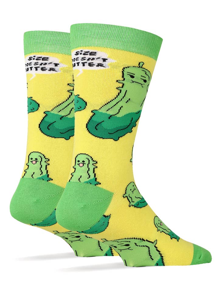 Oooh Yeah/Sock It Up/Oooh Geez Slippers - Wholesale Socks - Men's - Big Dill | Men's Cotton Crew Funny Pickle Socks1