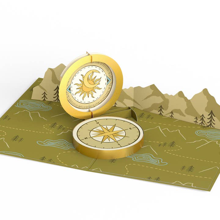 Lovepop Cards - Wholesale Everyday Greeting Card - Guiding Compass Pop-Up Card 5x7"3