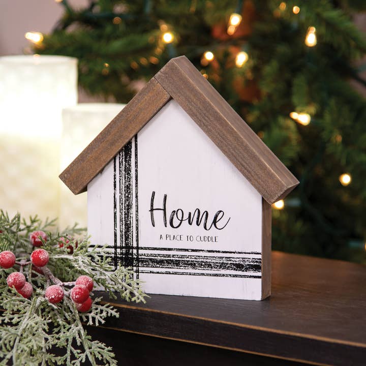 Col House Designs - Wholesale Sign - A Place to Cuddle Wooden House Sitter