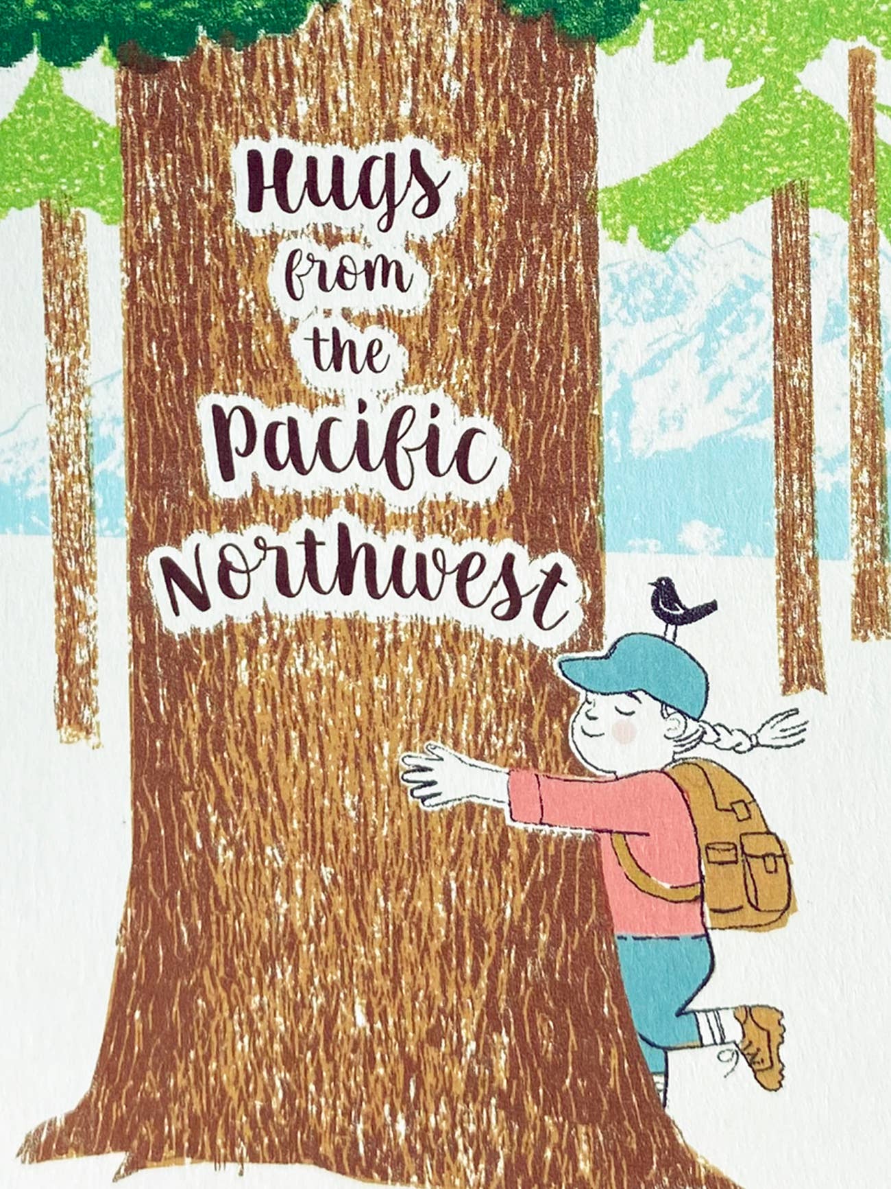 Ilee Papergoods - Wholesale Everyday Greeting Card - Hugs From the PNW Offset printed A2 Card1