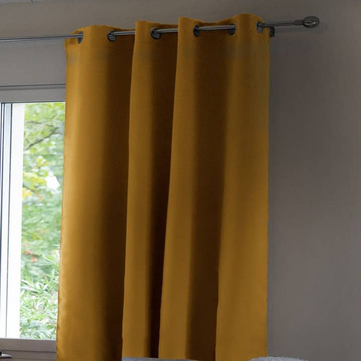 Housse De Rêve – wholesale Curtain – Blackout Curtain 140x180 cm Polyester Mustard1