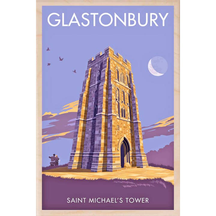 THE WOODEN POSTCARD COMPANY - Wholesale Postcard - SOMERSET GLASTONBURY wooden postcard, wooden magnet