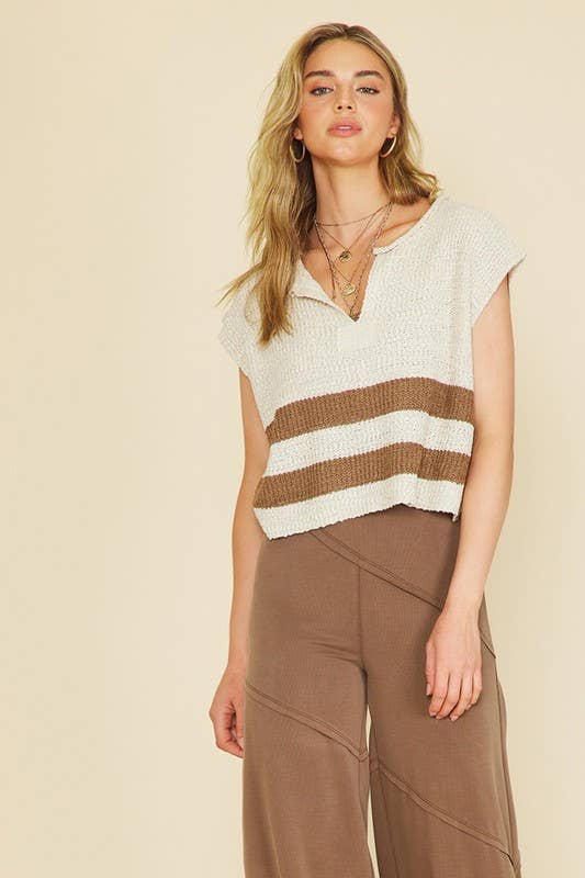 ILLA ILLA - Wholesale Knit Sweater - Women's - Striped Sleeveless Sweater9