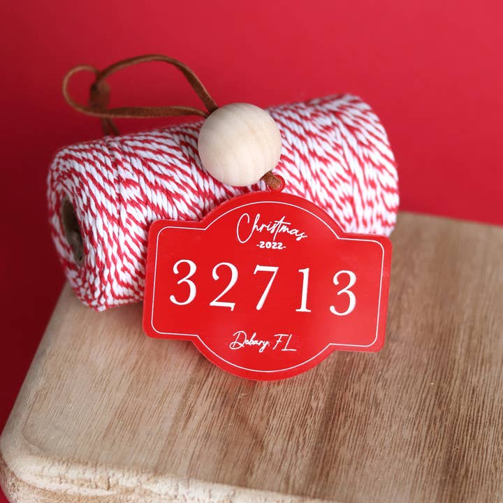Florida Leather Co - Wholesale Ornament - Zip Code Ornament