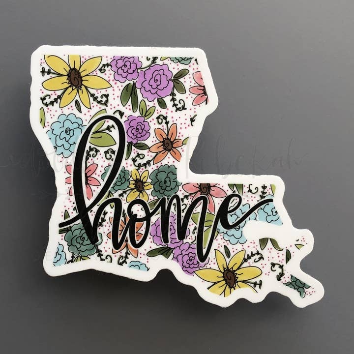 Louisiana Floral HOME Sticker for wholesale by Doodles By Rebekah