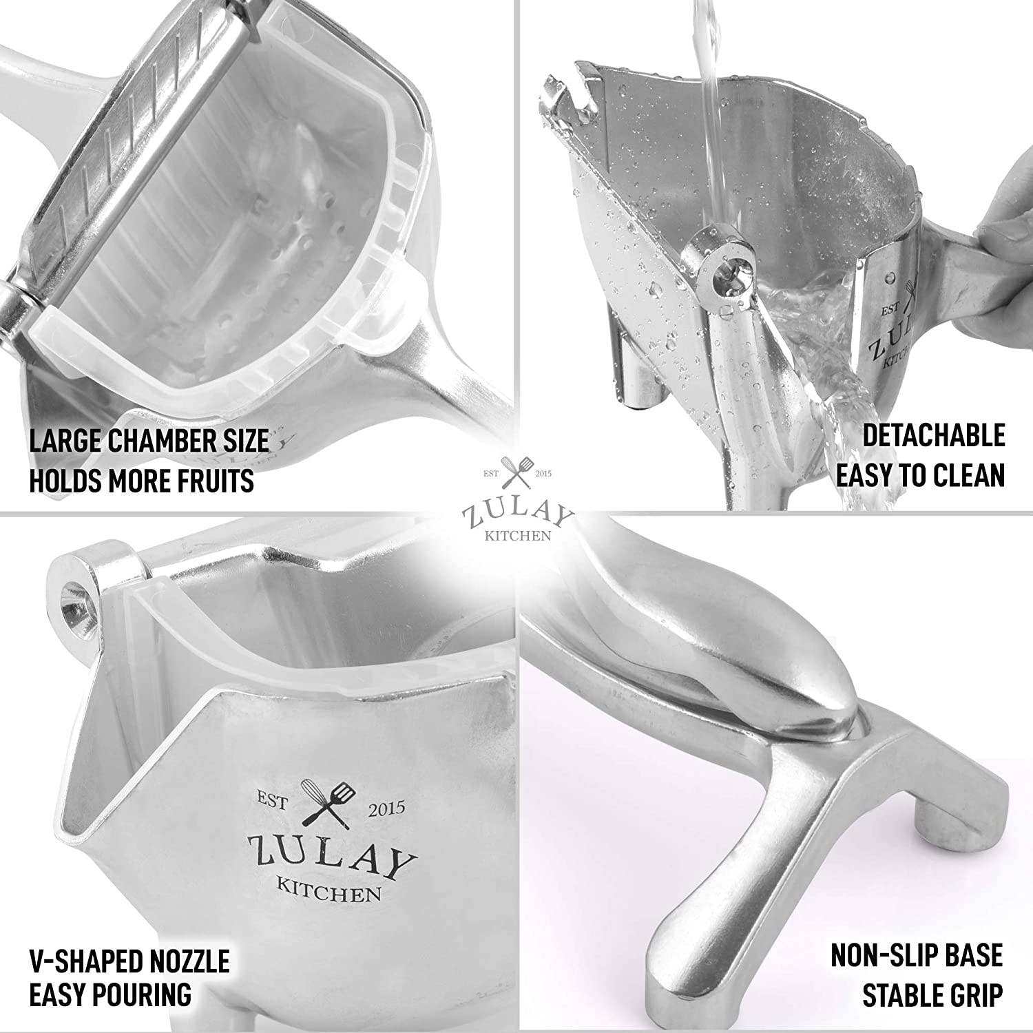 Zulay Kitchen - Wholesale Keukengereedschapsset - Handmatige fruitpers - Sappers voor zwaar gebruik14
